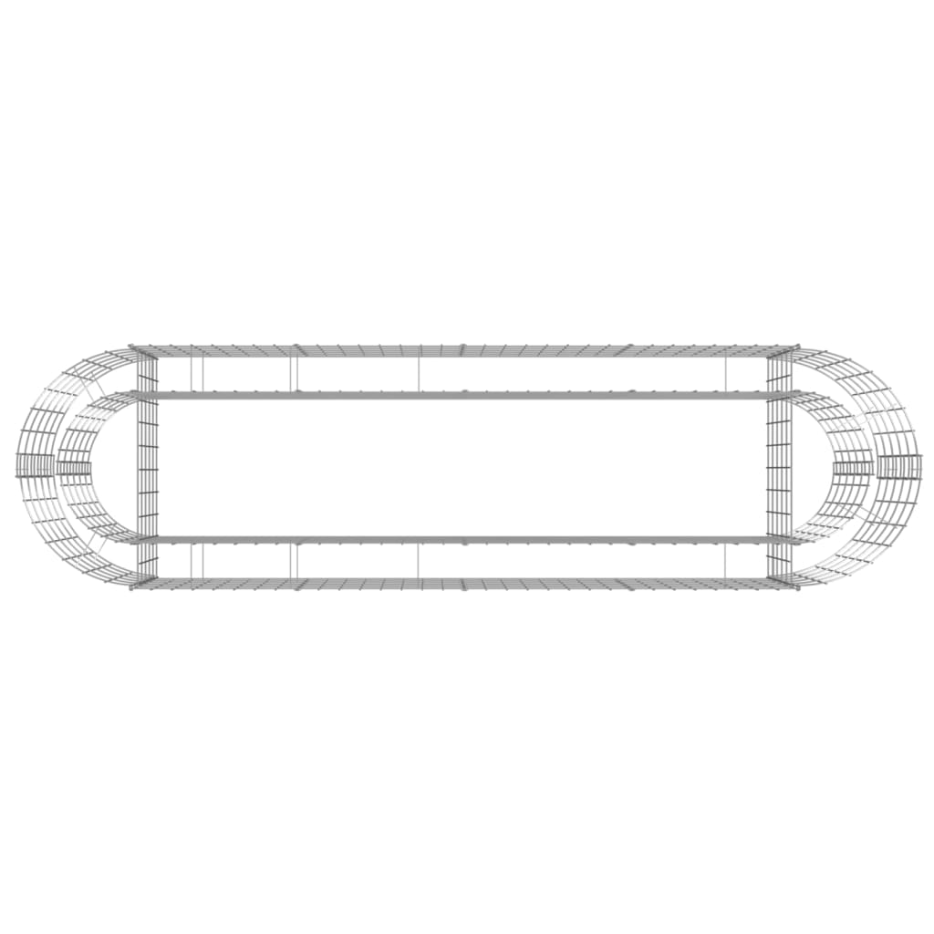 Συρματοκιβώτιο-Γλάστρα Υπερυψωμένη 190x50x50 εκ. Γαλβαν. Ατσάλι - PAKOBAZAAR