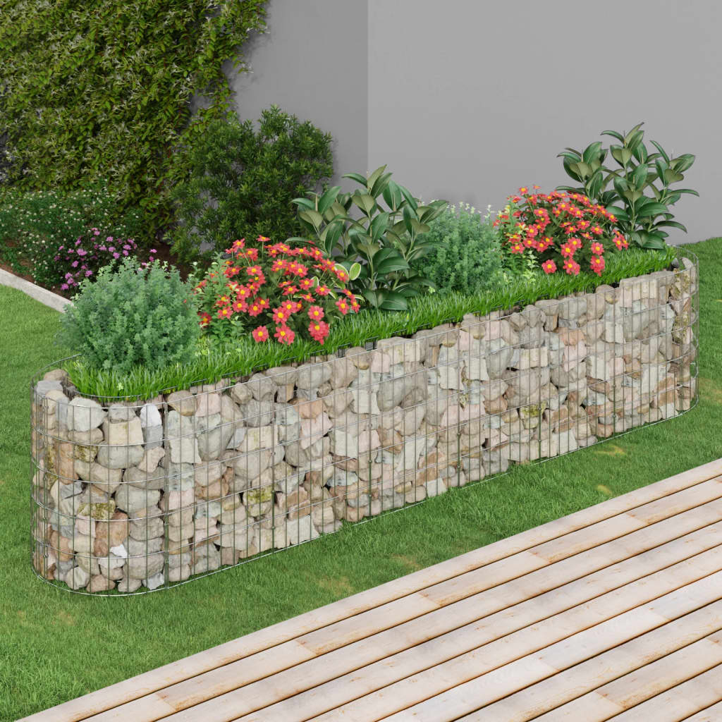Συρματοκιβώτιο-Γλάστρα Υπερυψωμένη 260x50x50 εκ. Γαλβαν. Ατσάλι - PAKOBAZAAR