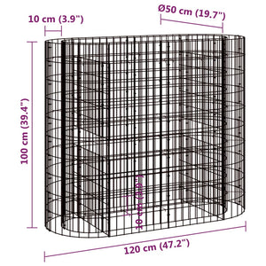 Συρματοκιβώτιο-Γλάστρα Υπερυψωμένη 120x50x100 εκ Γαλβαν. Ατσάλι - PAKOBAZAAR