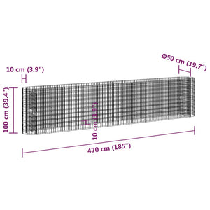 Συρματοκιβώτιο-Γλάστρα Υπερυψωμένη 470x50x100 εκ Γαλβαν. Ατσάλι - PAKOBAZAAR