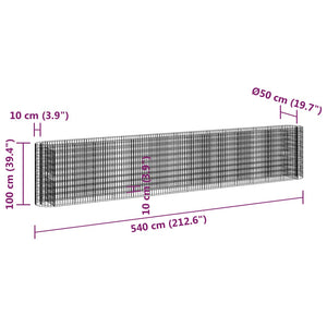Συρματοκιβώτιο-Γλάστρα Υπερυψωμένη 540x50x100 εκ Γαλβαν. Ατσάλι - PAKOBAZAAR