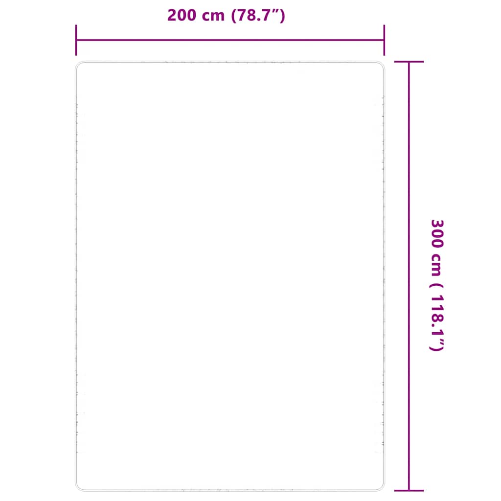 Χαλί 200 x 300 εκ. από Γιούτα με Υπόστρωμα από Λάτεξ