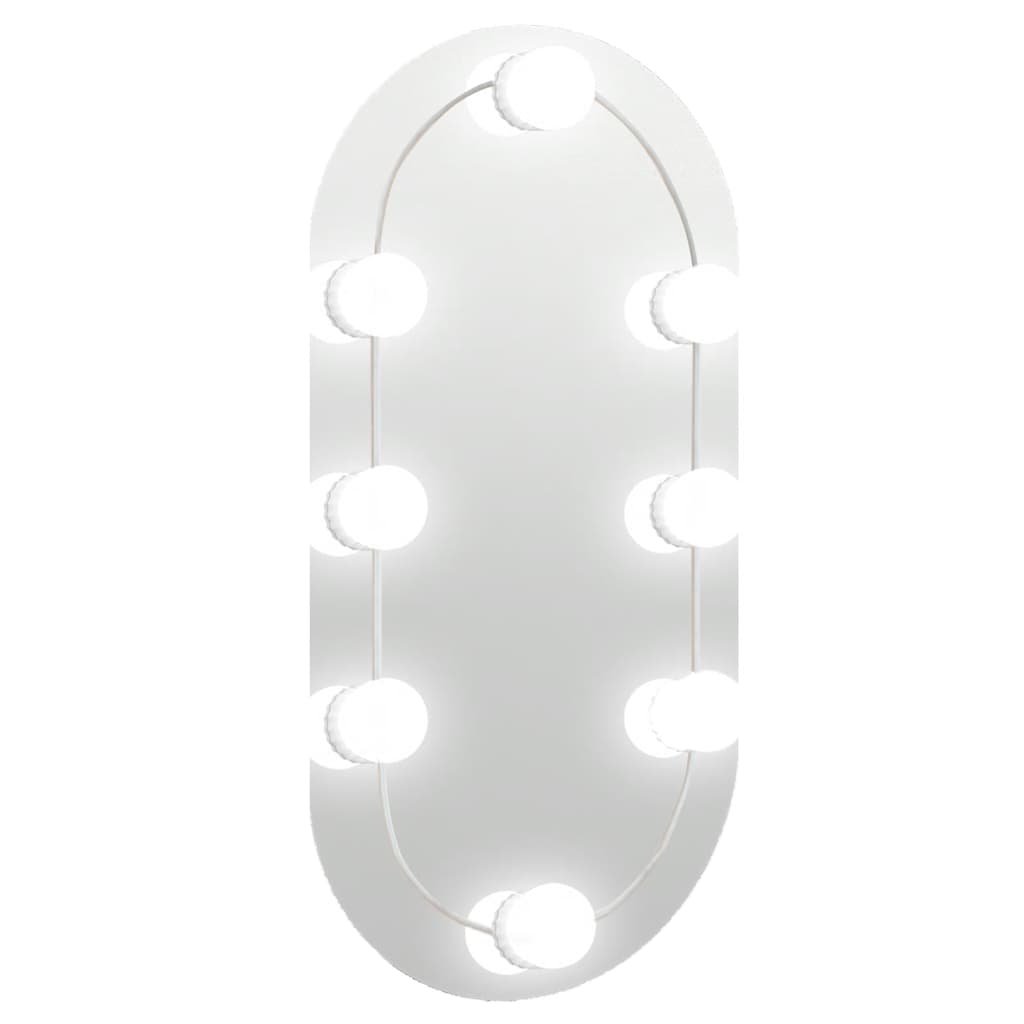 Καθρέφτης με Φώτα LED 40x20 εκ. Γυαλί Οβάλ - PAKOBAZAAR