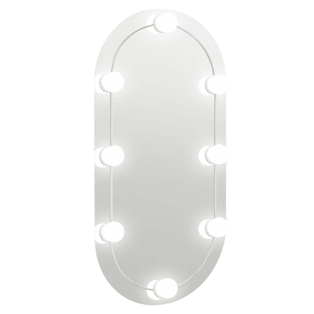 Καθρέφτης με Φώτα LED 80x40 εκ. Γυαλί Οβάλ - PAKOBAZAAR