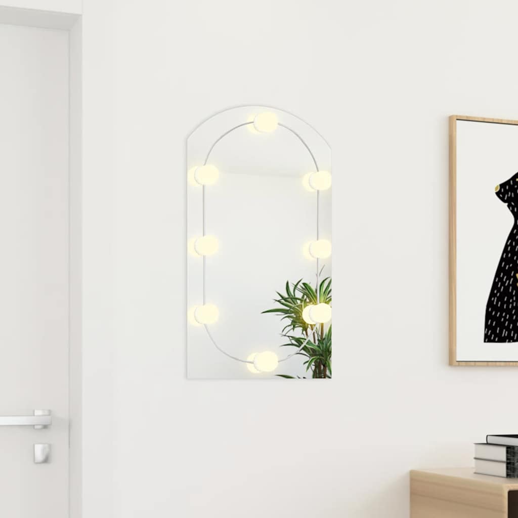 Καθρέφτης με Φώτα LED 70x40 εκ. Γυαλί Οβάλ - PAKOBAZAAR