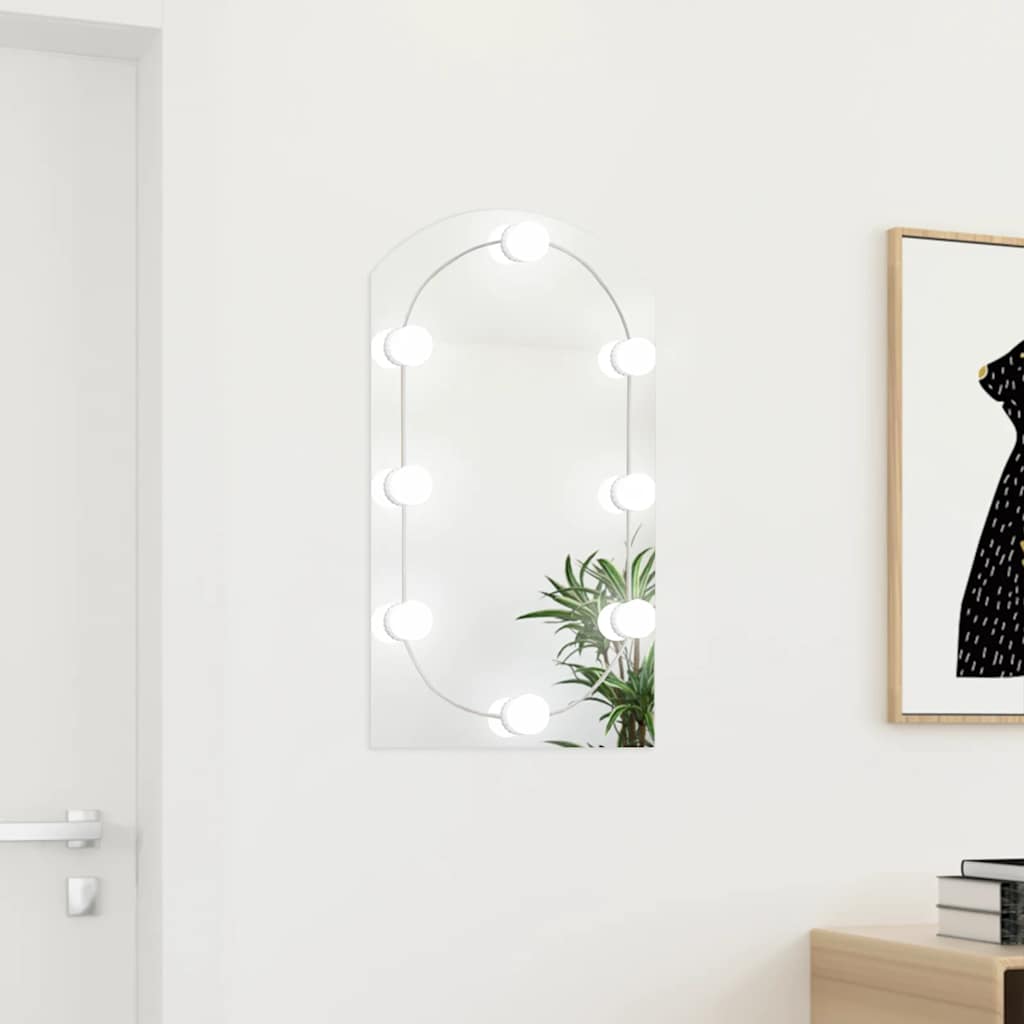 Καθρέφτης με Φώτα LED 70x40 εκ. Γυαλί Οβάλ - PAKOBAZAAR