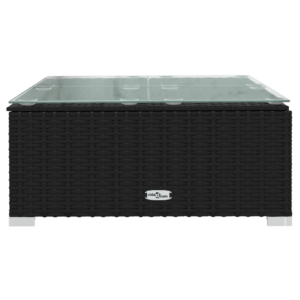 Σαλόνι Κήπου 5 Τεμαχίων Μαύρο Συνθετικό Ρατάν με Μαξιλάρια - PAKOBAZAAR