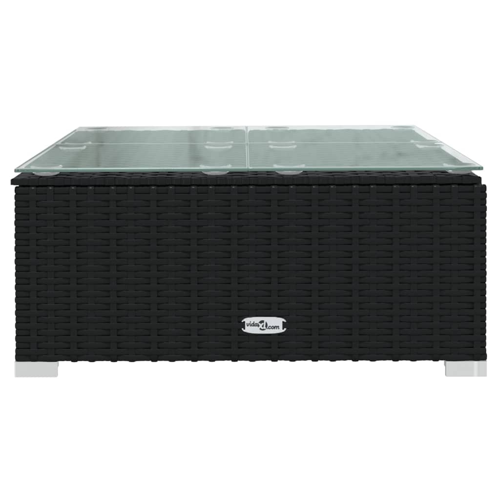 Σαλόνι Κήπου 6 Τεμαχίων Μαύρο από Συνθετικό Ρατάν με Μαξιλάρια - PAKOBAZAAR