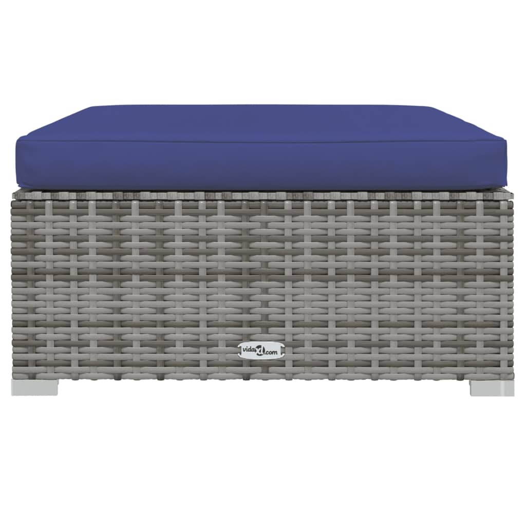 Σαλόνι Κήπου 8 Τεμαχίων Γκρι από Συνθετικό Ρατάν με Μαξιλάρια - PAKOBAZAAR