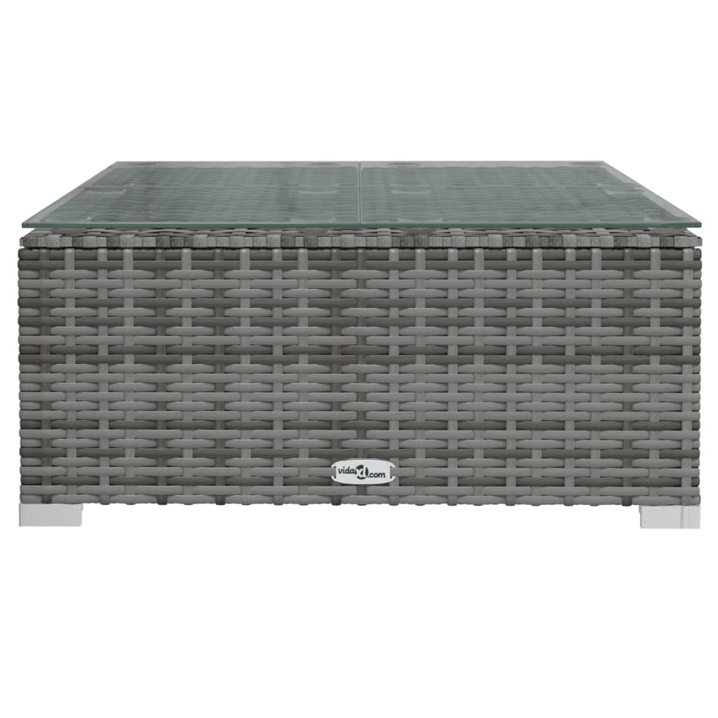 Σαλόνι Κήπου Σετ 11 Τεμαχίων Γκρι Συνθετικό Ρατάν με Μαξιλάρια - PAKOBAZAAR