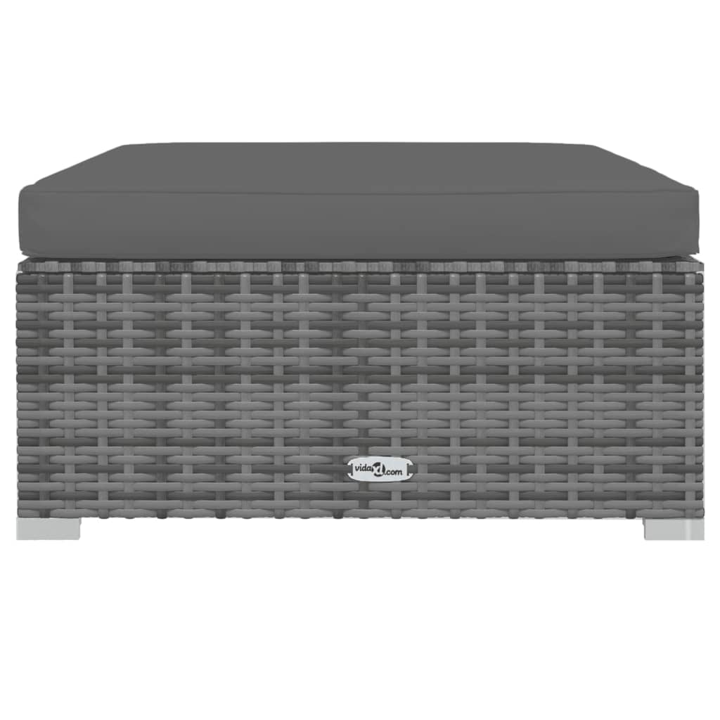 Σαλόνι Κήπου Σετ 11 Τεμαχίων Γκρι Συνθετικό Ρατάν με Μαξιλάρια - PAKOBAZAAR