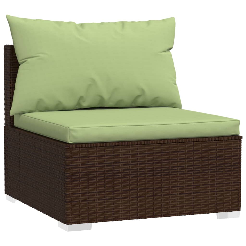 Σαλόνι Κήπου Σετ 12 Τεμαχίων Καφέ Συνθετικό Ρατάν με Μαξιλάρια - Pakobazaar