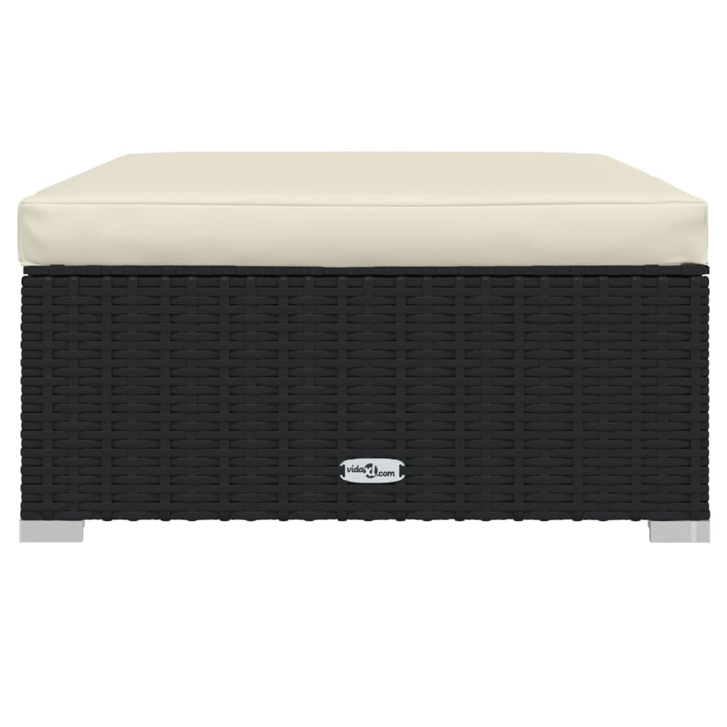 Σαλόνι Κήπου Σετ 12 Τεμαχίων Μαύρο Συνθετικό Ρατάν με Μαξιλάρια - PAKOBAZAAR