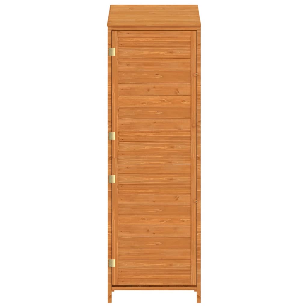 Αποθήκη Κήπου Καφέ 55 x 52 x 174,5 εκ. από Μασίφ Ξύλο Ελάτης - PAKOBAZAAR