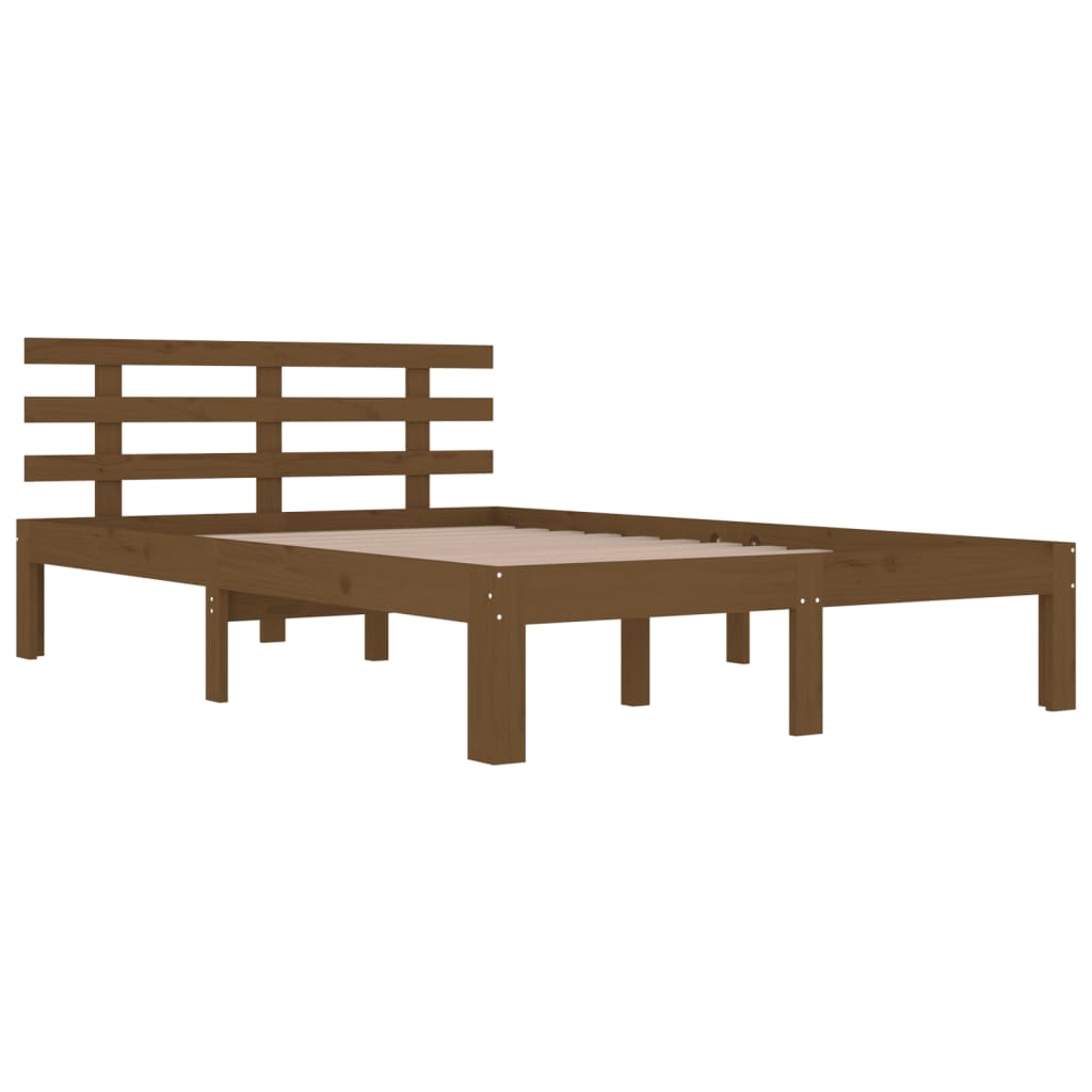 Πλαίσιο Κρεβατιού Καφέ Μελί 120 x 200 εκ. από Μασίφ Ξύλο