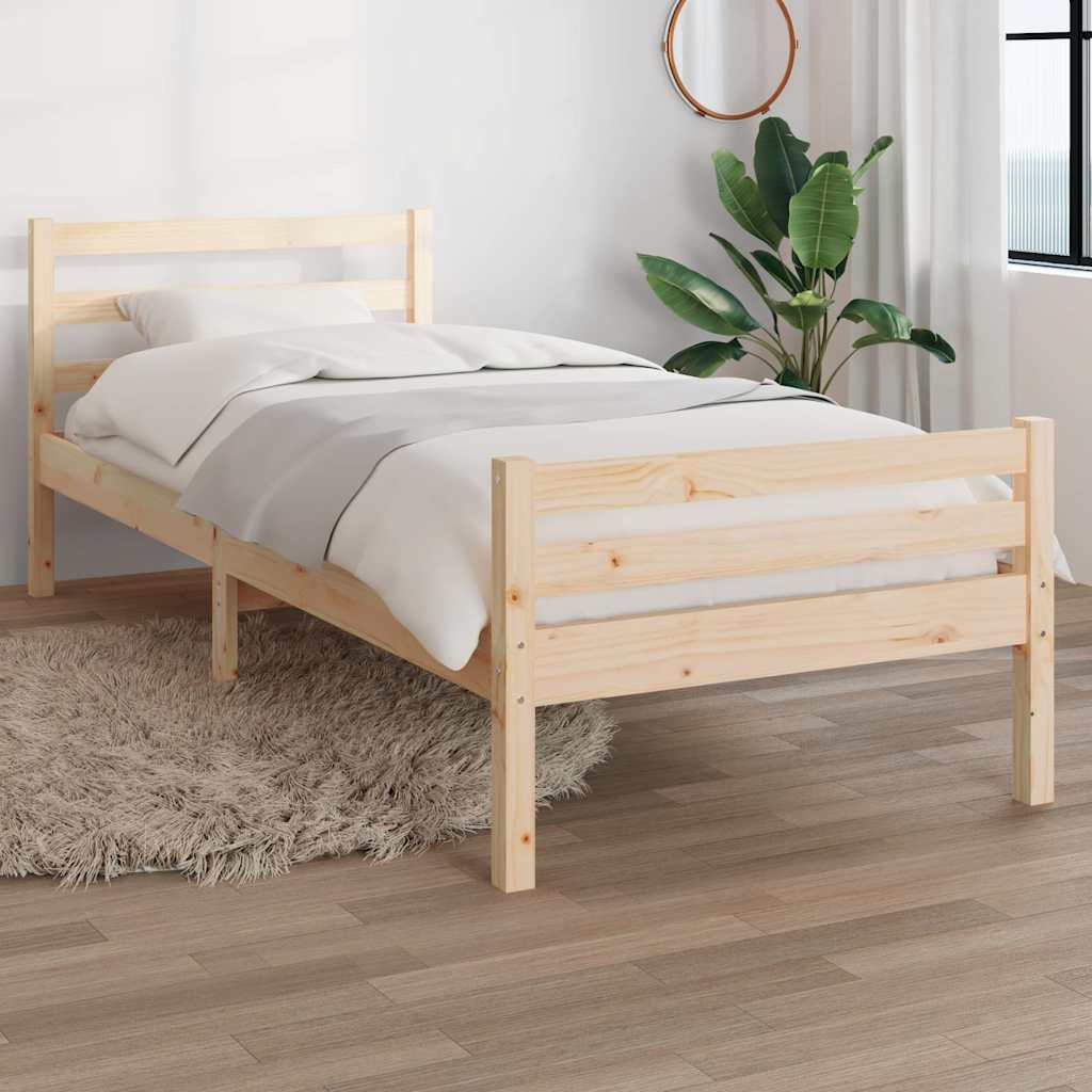 Πλαίσιο Κρεβατιού 75 x 190 εκ. από Μασίφ Ξύλο Small Single
