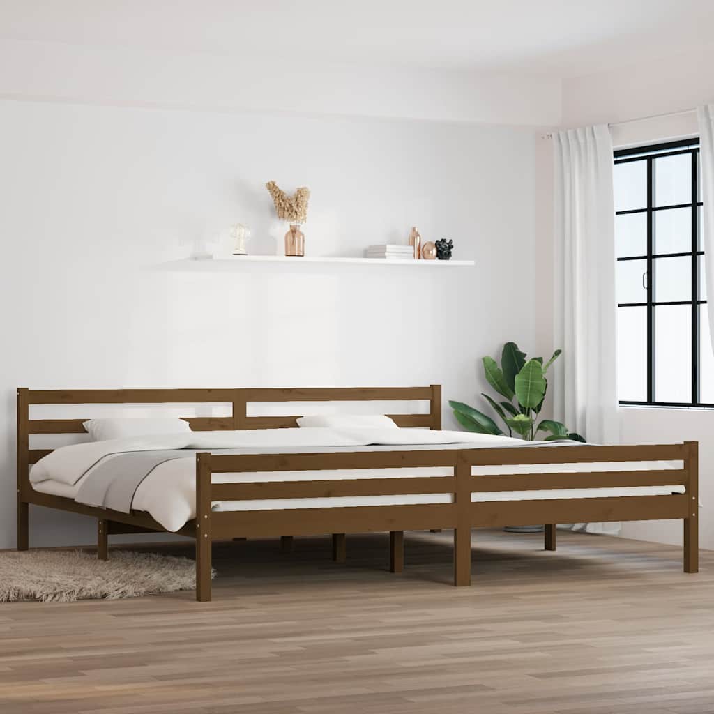 Πλαίσιο Κρεβατιού Μελί 180 x 200 εκ. Μασίφ Ξύλο Super King