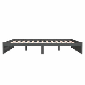 Πλαίσιο Κρεβατιού Γκρι 180 x 200 εκ Ξύλο Πεύκου Super King