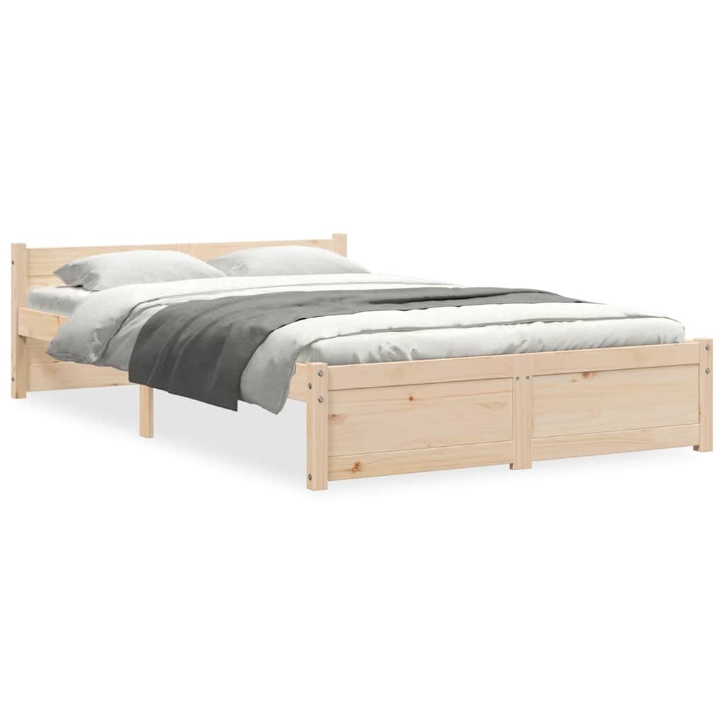 Πλαίσιο Κρεβατιού 120 x 190 εκ. από Μασίφ Ξύλο Small Double - Pakobazaar