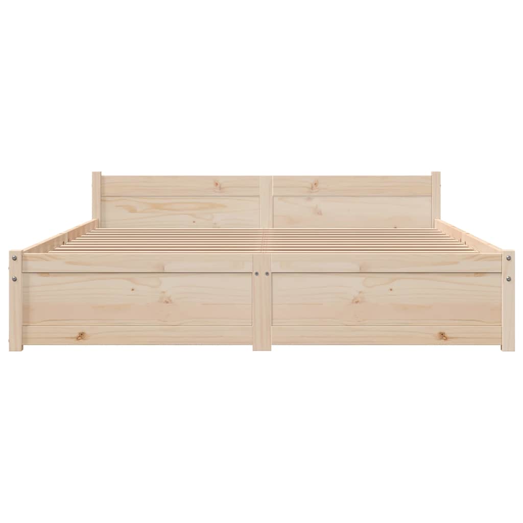 Πλαίσιο Κρεβατιού 135 x 190 εκ. από Μασίφ Ξύλο Double - Pakobazaar