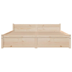 Πλαίσιο Κρεβατιού 135 x 190 εκ. από Μασίφ Ξύλο Double - Pakobazaar