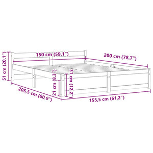 Πλαίσιο Κρεβατιού 150 x 200 εκ. Μασίφ Ξύλο King Size