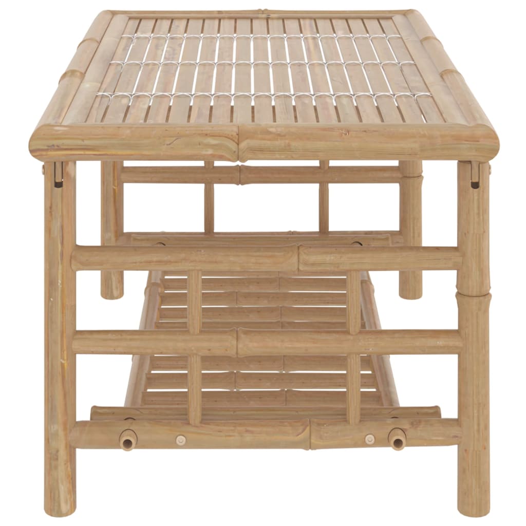 Σαλόνι Κήπου Σετ 2 Τεμαχίων από Μπαμπού με Σκ. Γκρι Μαξιλάρια