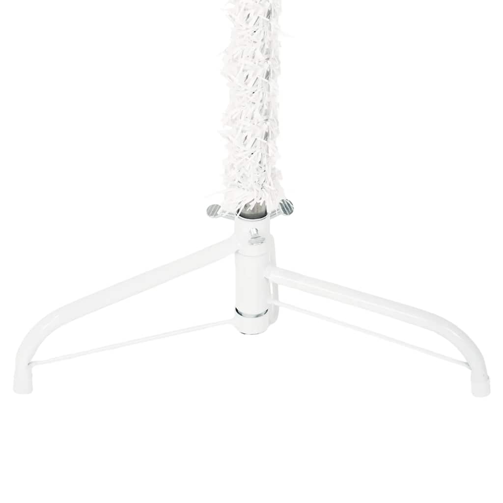 Χριστουγεν. Δέντρο Slim Τεχνητό Μισό με Βάση Λευκό 210 εκ.