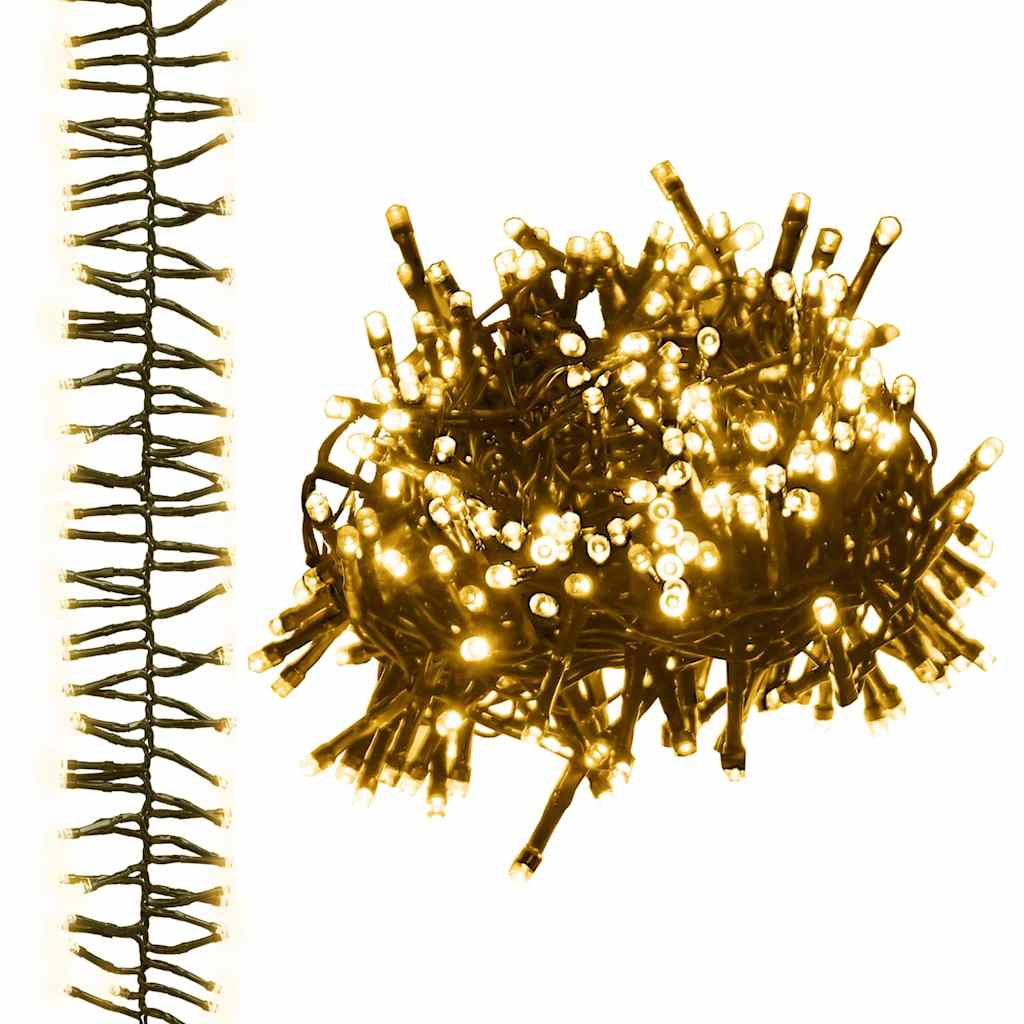 Φωτάκια Cluster με 1000 LED Θερμό Λευκό 11 μ. από PVC