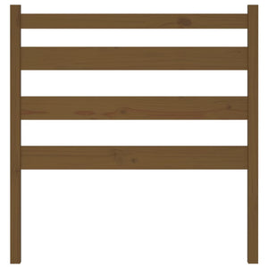 Κεφαλάρι Κρεβατιού Καφέ Μελί 106x4x100 εκ. Μασίφ Ξύλο Πεύκου