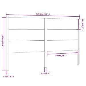 Κεφαλάρι 126 x 4 x 100 εκ. από Μασίφ Ξύλο Πεύκου - Pakobazaar