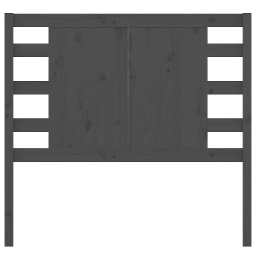 Κεφαλάρι Γκρι 81 x 4 x 100 εκ. από Μασίφ Ξύλο Πεύκου