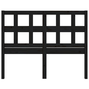 Κεφαλάρι Κρεβατιού Μαύρο 155,5x4x100 εκ. από Μασίφ Ξύλο Πεύκου