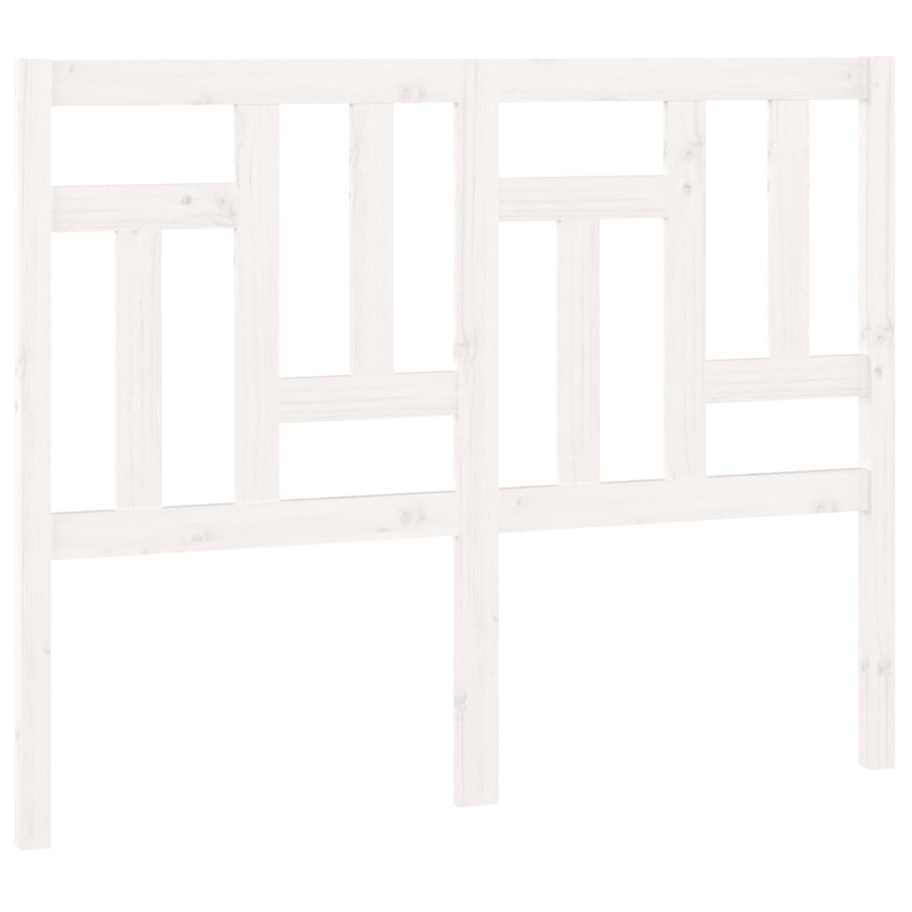 Κεφαλάρι Κρεβατιού Λευκό 145,5x4x100 εκ. από Μασίφ Ξύλο Πεύκου - Pakobazaar