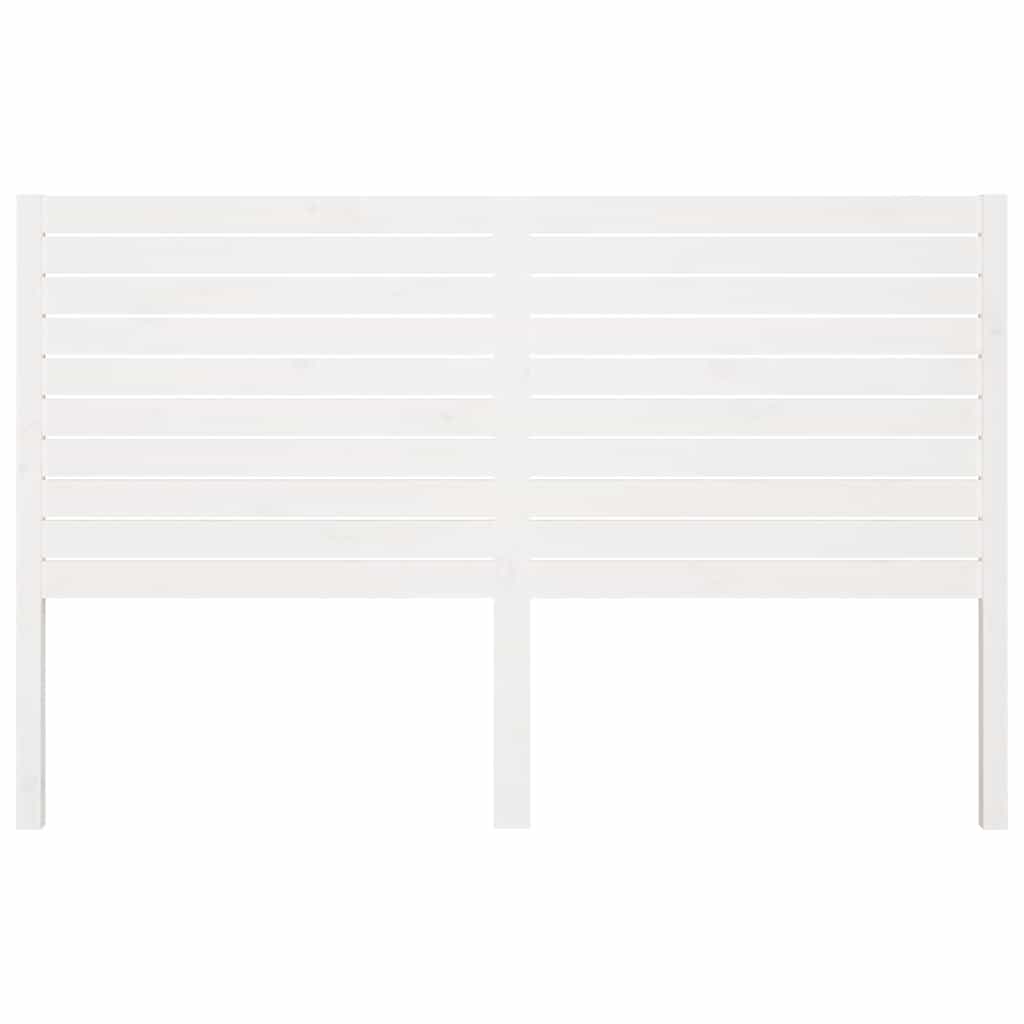 Κεφαλάρι Κρεβατιού Λευκό 166 x 4 x 100 εκ. Μασίφ Ξύλο Πεύκου