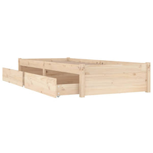 Πλαίσιο Κρεβατιού Με Συρτάρια Μαύρο 75x190 εκ Small Single - Pakobazaar
