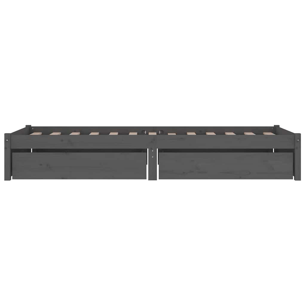 Πλαίσιο Κρεβατιού Με Συρτάρια Μαύρο 75x190 εκ Small Single