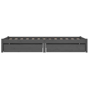 Πλαίσιο Κρεβατιού Με Συρτάρια Μαύρο 75x190 εκ Small Single