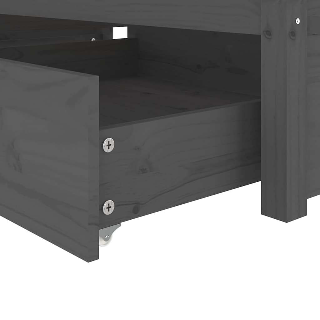Πλαίσιο Κρεβατιού Με Συρτάρια Μαύρο 75x190 εκ Small Single