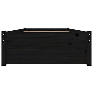 Πλαίσιο Κρεβατιού Με Συρτάρια Μαύρο 75x190 εκ Small Single