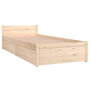 Πλαίσιο Κρεβατιού Με Συρτάρια Μαύρο 75x190 εκ Small Single - PAKOBAZAAR