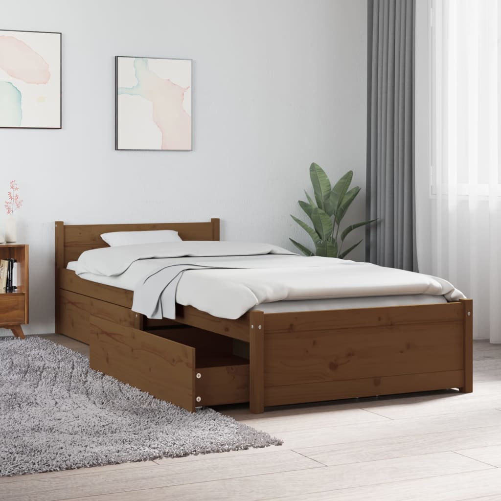 Πλαίσιο Κρεβατιού Με Συρτάρια Μελί 75x190 εκ. Small Single