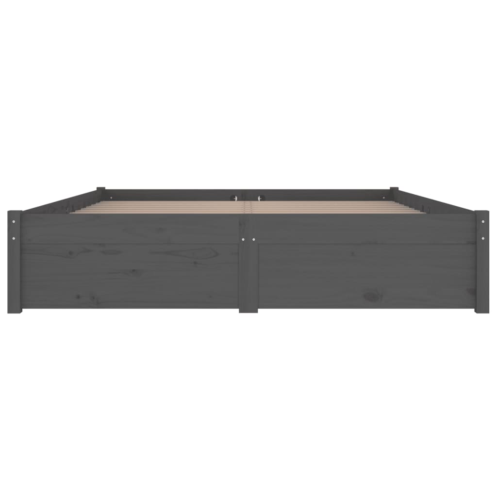 Πλαίσιο Κρεβατιού με Συρτάρια Γκρι 120x190 εκ. Small Double
