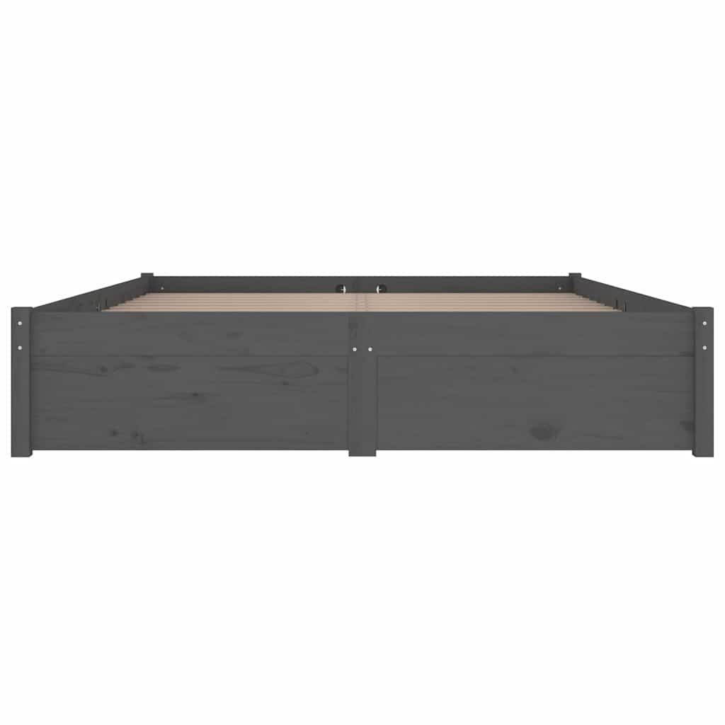 Πλαίσιο Κρεβατιού Με Συρτάρια Γκρι 135 x 190 εκ. Double
