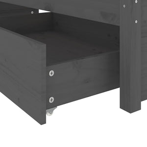 Πλαίσιο Κρεβατιού Με Συρτάρια Γκρι 135 x 190 εκ. Double