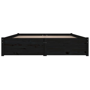 Πλαίσιο Κρεβατιού Με Συρτάρια Μαύρο 135 x 190 εκ. Double