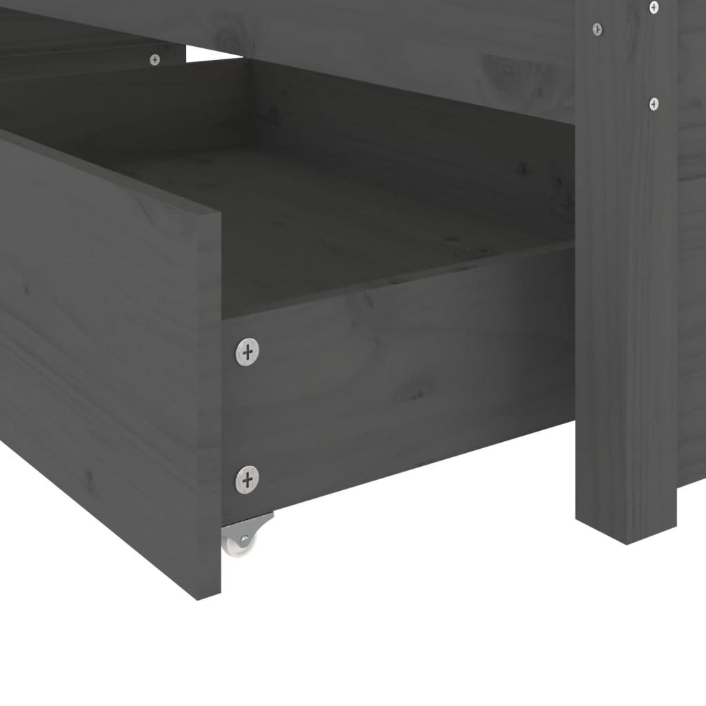 Πλαίσιο Κρεβατιού Με Συρτάρια Γκρι 120x200 εκ.