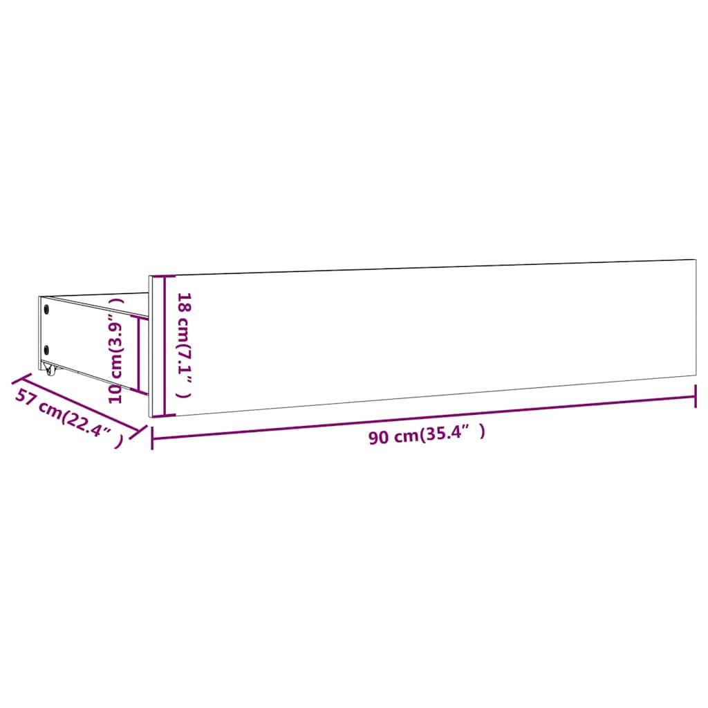 Πλαίσιο Κρεβατιού Με Συρτάρια Γκρι 135 x 190 εκ. Double