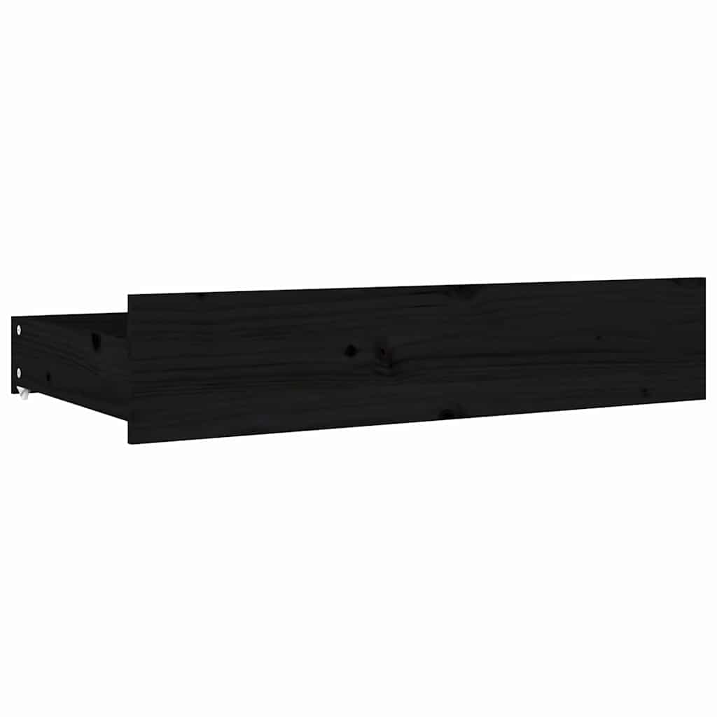 Πλαίσιο Κρεβατιού Με Συρτάρια Μαύρο 135 x 190 εκ. Double - Pakobazaar