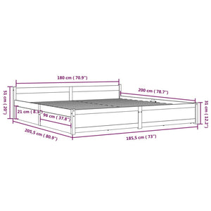 Πλαίσιο Κρεβατιού Συρτάρια 180 x 200 εκ Super King Size